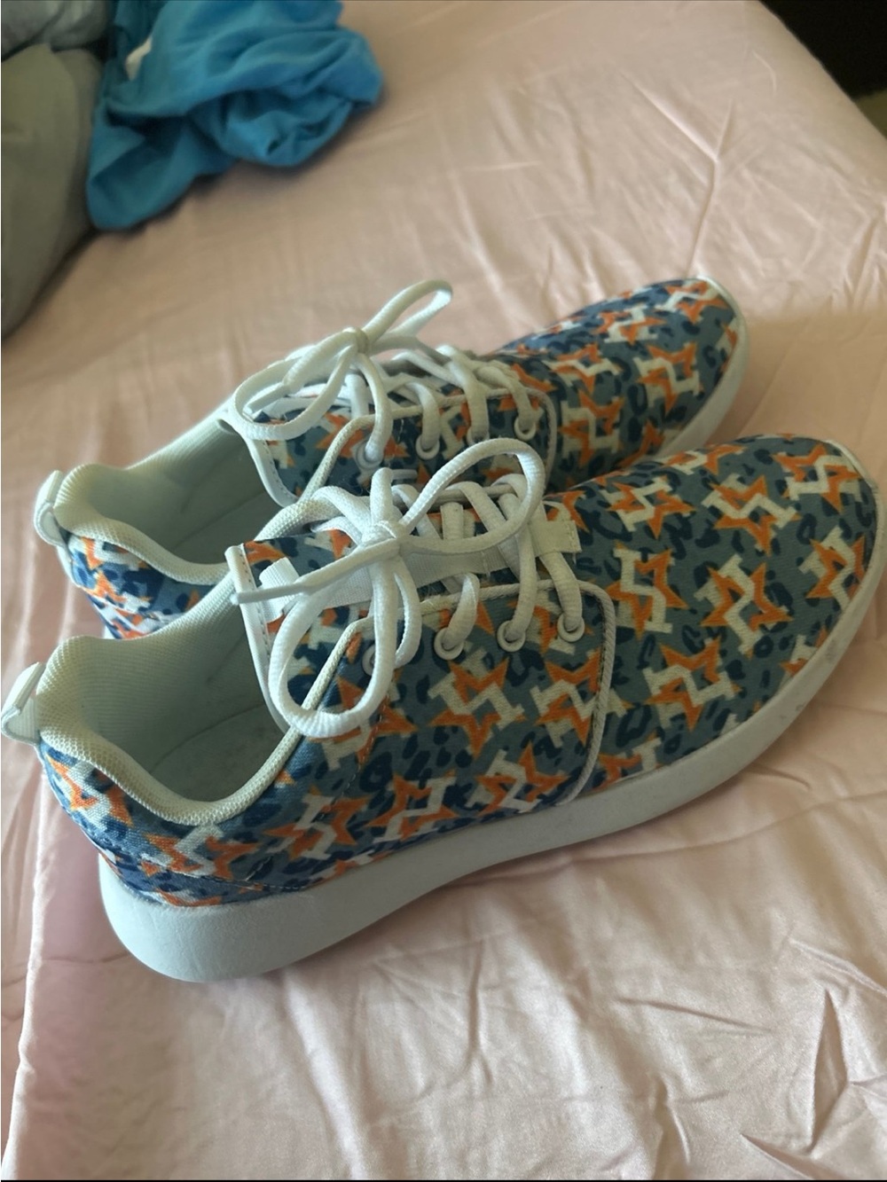 Athletic Sneakers in Blue & Orange Astros